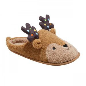 Wondershop Holiday Light up Reindeer Slippers Brown S Women's 8/9 Men's 7/8